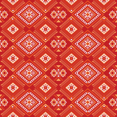 Canvas Print - Vector design Textile Abstract fabric pattern geometric, seamless pattern, design for wallpaper, carpet, wrapping, fabric, fashion wearing, textile, design background fabric.