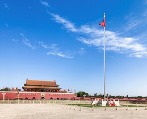 Tiananmen Square with blue sky