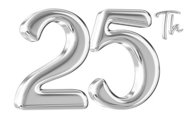 Wall Mural - 25th Anniversary Silver Number 3D