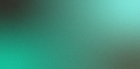 Aufkleber - Green metallic gradient background with a grainy texture. mint sea teal jade emerald turquoise light blue gradient blur. Metallic foil effect with Rough grunge grain noise.