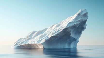 Wall Mural - A large ice block floating in the ocean