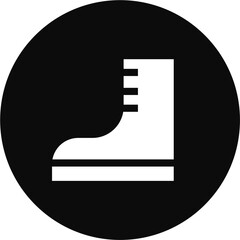 Canvas Print - Boots icon block vector