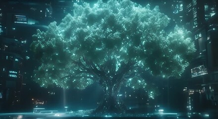Technology tree, glowing tree