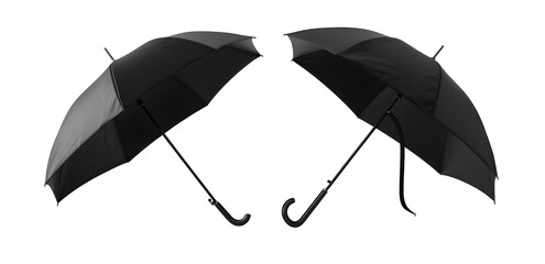 Wall Mural - black umbrella isolated png on transparent background