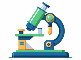 colorful illustration of microscope