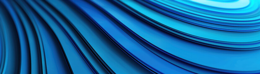 Wall Mural - abstract blue and teal waves forming a dynamic, fluid pattern with a modern, futuristic look. perfec
