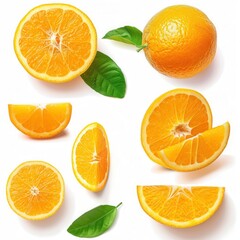 Fresh orange fruit closeup view