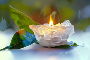 Sticker - camphor for aroma therapy on aroma lamp for cosmetics, spa, health, nature concept