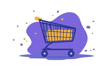 Sticker - e-commerce marketing, driving online sales, flat design illustration, no logo, no trademark, no text