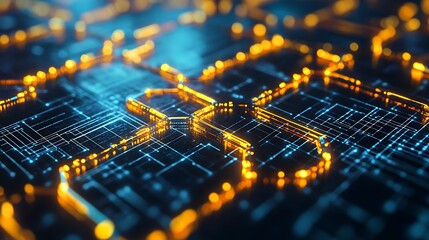 An abstract representation of the cryptocurrency network with glowing connections