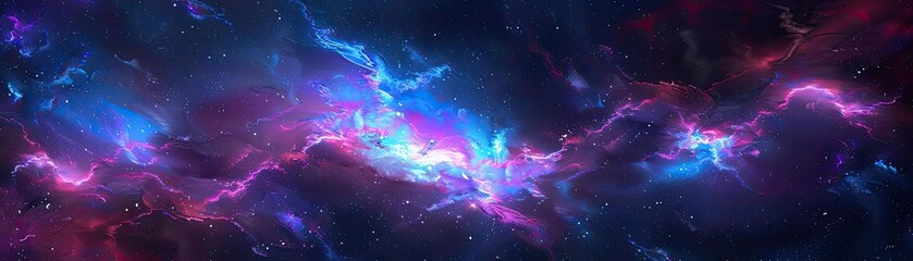 Wall Mural - An ethereal cosmic scene filled with vibrant colors and swirling nebulae, showcasing the beauty of the universe.