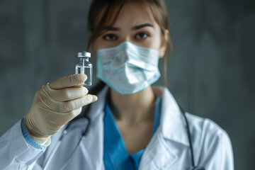 doctor is holding a syringe and a vial of medicine