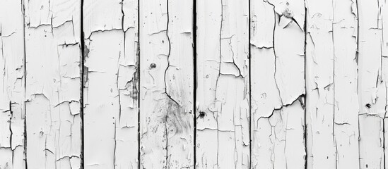 Aufkleber - A Light old wood wall background in white with cracks dust for texture and copy space image