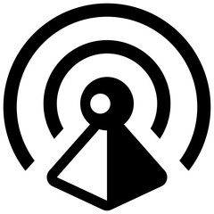 Sticker - radio masts solid icon