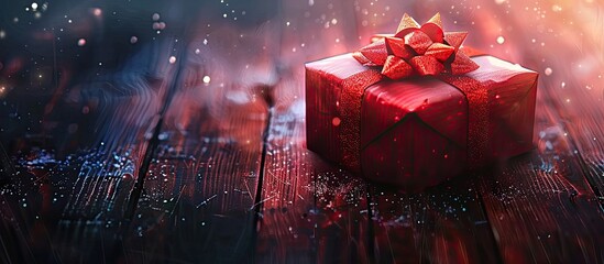Aufkleber - Background with a gift box for placing text copy space image