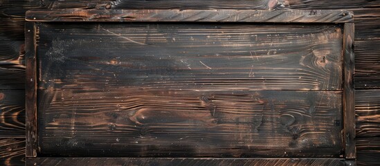 Poster - Wooden background with a chalkboard offering copy space image