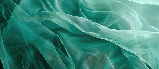 Poster - Background of turquoise green gauze with copy space image available