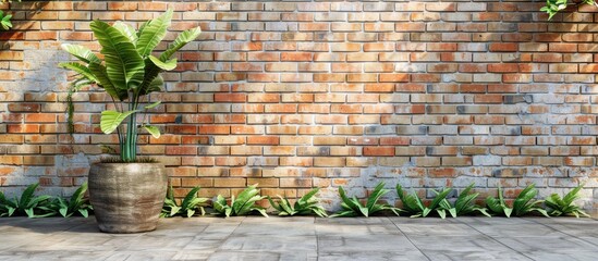 Aufkleber - Free brick wall texture included for background with ample copy space image ideal for product or advertising design