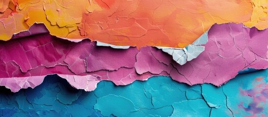 Aufkleber - Vibrant torn paper backdrop with copy space image available