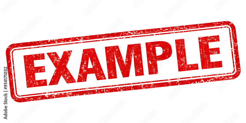 rubber stamp, Example, red-rubber, transparent background, AI generated ...