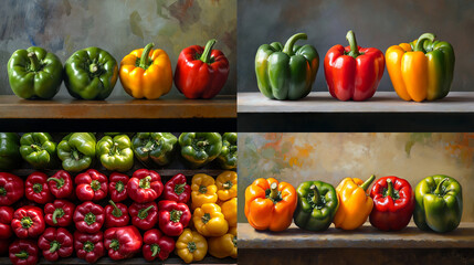 Canvas Print - peppers in a box