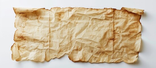 Poster - Parchment paper sheet on a white background with copy space image