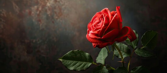 Aufkleber - Rose featured in a copy space image for International Flower Day on January 19th
