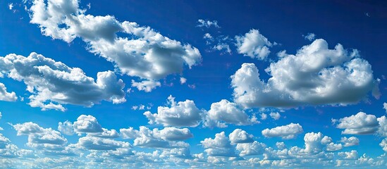 Wall Mural - the expansive blue sky filled with fluffy clouds is perfect for a copy space image