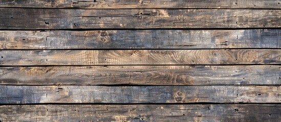 Poster - Top view of a wooden plank texture with a natural background perfect for a copy space image