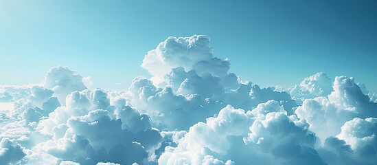 Aufkleber - A serene sky with a vast white cloud against a deep blue background provides a picturesque copy space image