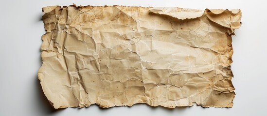 Aufkleber - Vintage paper on a blank white background with copy space image