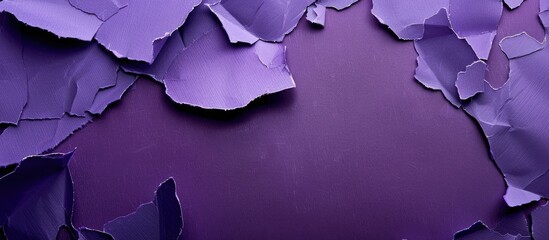Aufkleber - Purple torn pieces of paper with copy space image against a dark backdrop