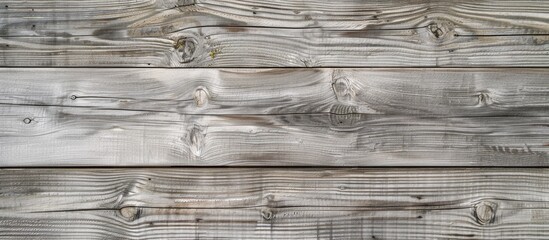 Poster - Top down view of weathered gray wooden planks offering a textured floor surface in an overhead copy space image