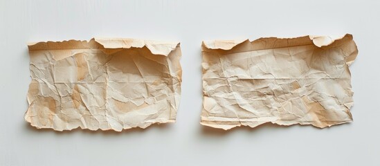 Aufkleber - Two torn paper pieces featuring copy space images