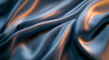 Poster - Silky, flowing fabric background with elegant, soft folds and a luxurious texture.