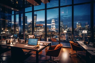 Wall Mural - Interior of a modern and contemporary business office in city