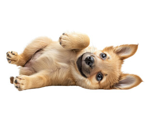 Wall Mural - A puppy dog isolated on white transparent background