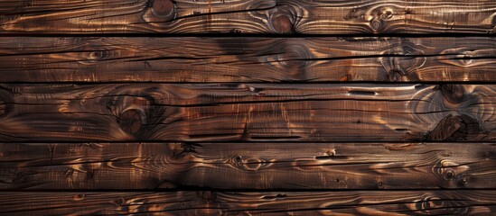 Poster - Top view of a stunning wooden plank texture creating a brown background on a table surface with ample space for an additional image