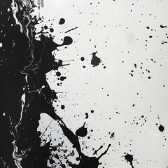 Wall Mural - monochrome abstract ink splash background for modern mockup and copy space design