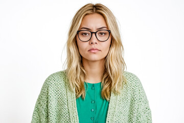 Sticker - Young Woman With Blonde Hair and Glasses