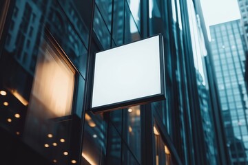 Aufkleber - A blank sign outside a shop or restaurant with room for copy