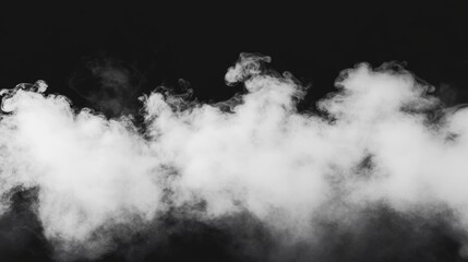Fototapete - Mist and fog effect on black background. Textured smoke