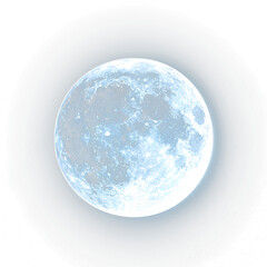 Wall Mural - Realistic detailed full big moon isolated on transparent background. Creative Vector illustration