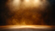 © koi_005 (Jiranan) - A dramatic background featuring a warm, smoky atmosphere illuminated by soft spotlights, creating an ideal setting for product display or theatrical presentations.