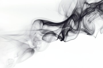 Sticker - Toxic fumes are moving through black smoke on a white background.