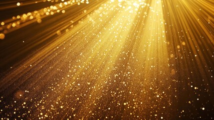 Poster - An abstract particle award over a dark background with glitter effects