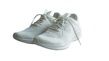 White sneakers on transparent background