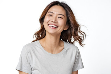 Wall Mural - Portrait of a Happy Young Woman Smiling