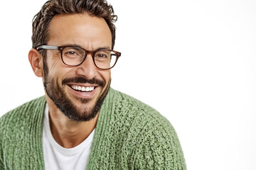 Poster - Portrait of a smiling man with glasses