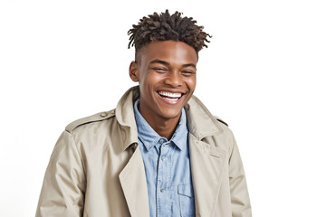 Portrait of a smiling young man with dreadlocks